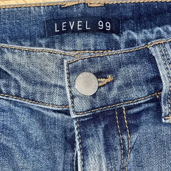 Anthropologie Level 99 Size 26 Star Embroidered Distressed Jeans - Picture 6 of 7